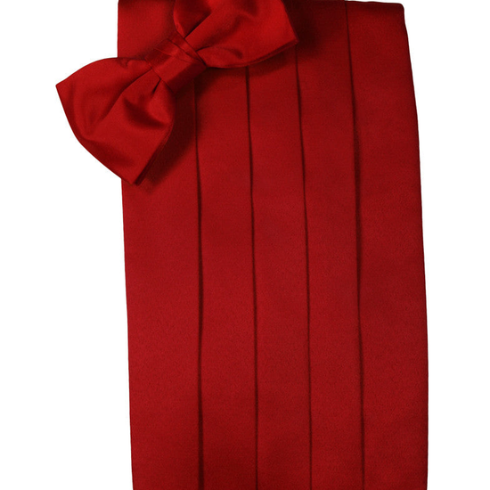 Scarlet "Premier" Satin Cummerbund Set