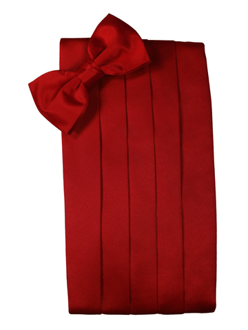 Scarlet "Premier" Satin Cummerbund Set