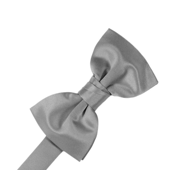 Silver "Premier" Satin Formal Bow Tie