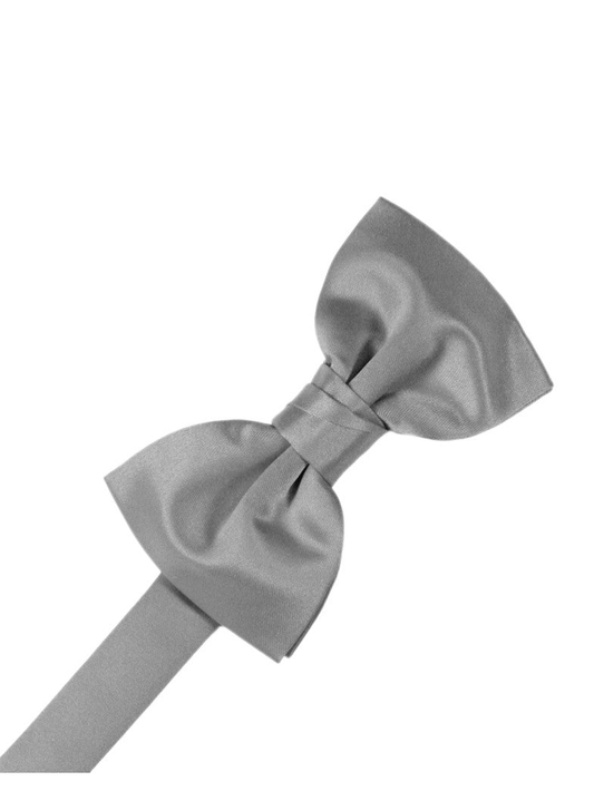 Silver "Premier" Satin Formal Bow Tie