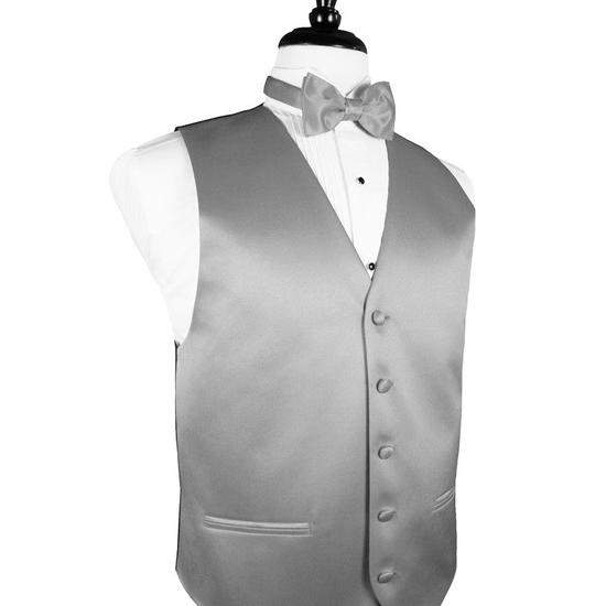 Silver "Premier" Satin Tuxedo Vest