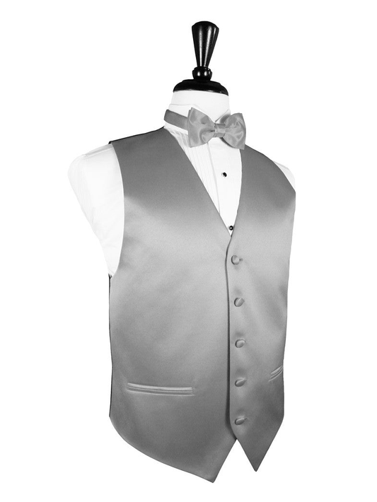 Silver "Premier" Satin Tuxedo Vest