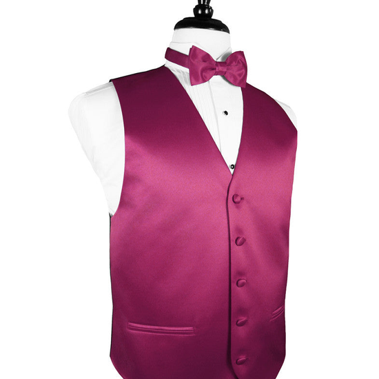 Watermelon "Premier" Satin Tuxedo Vest