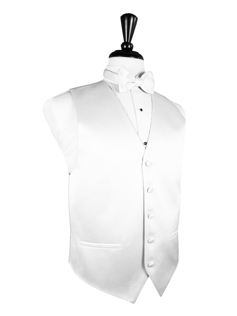 White "Premier" Satin Tuxedo Vest