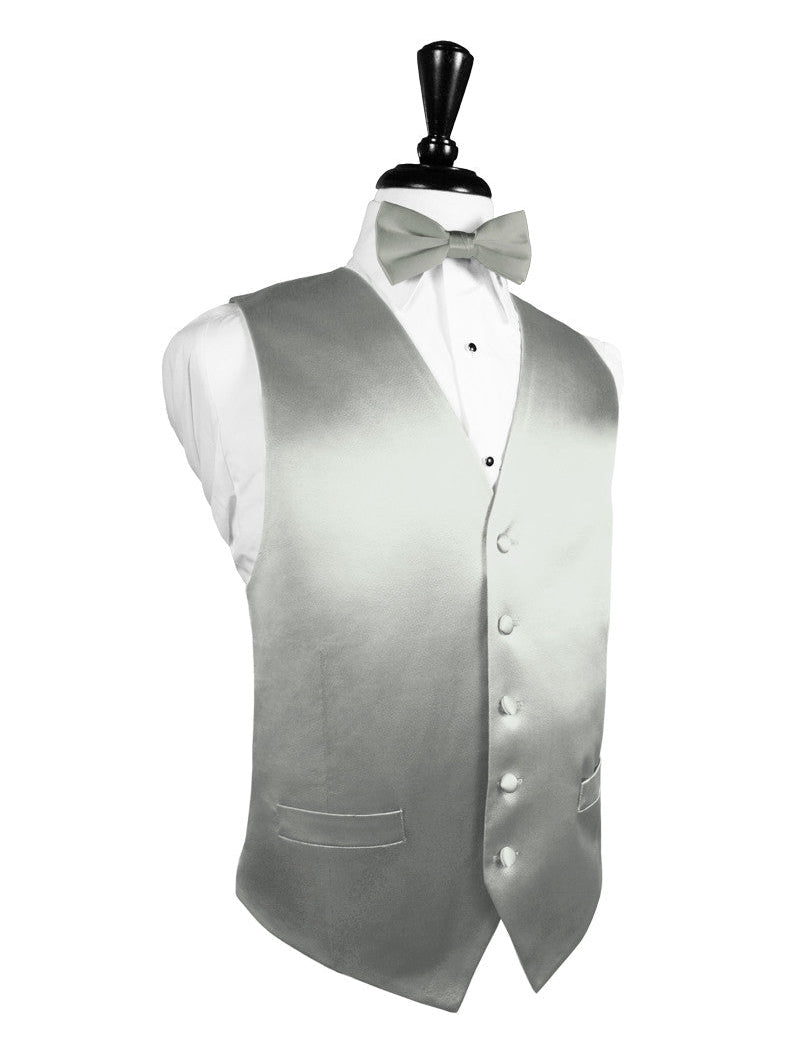 Platinum Noble Silk Full BackTuxedo Vest by Cristoforo Cardi (5X-Large LONG (62-64))