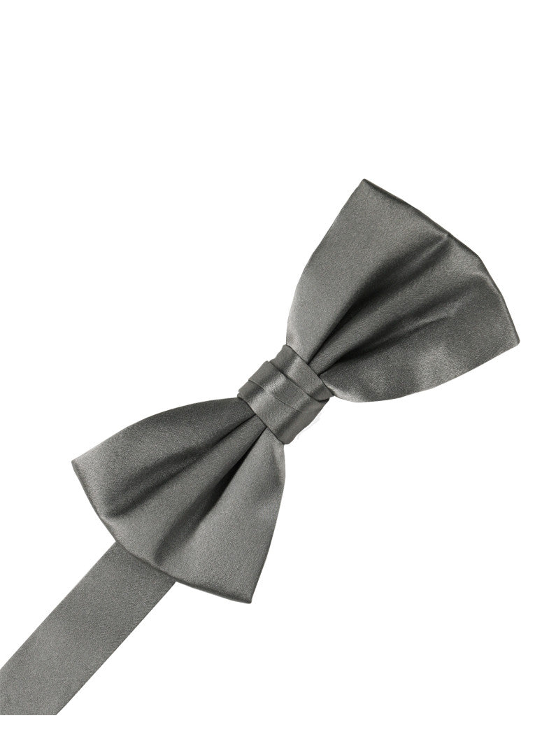 Silver Noble Silk Formal Bow Tie 