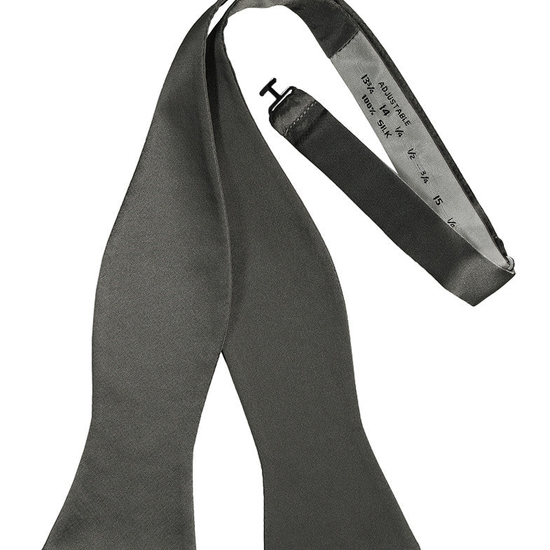 Silver Noble Silk Self-Tie Bow Tie