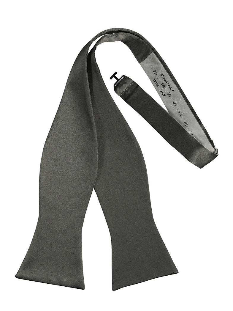 Silver Noble Silk Self-Tie Bow Tie