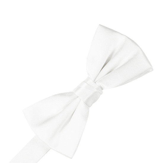 White Noble Silk Formal Bow Tie 