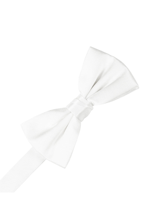 White Noble Silk Formal Bow Tie 
