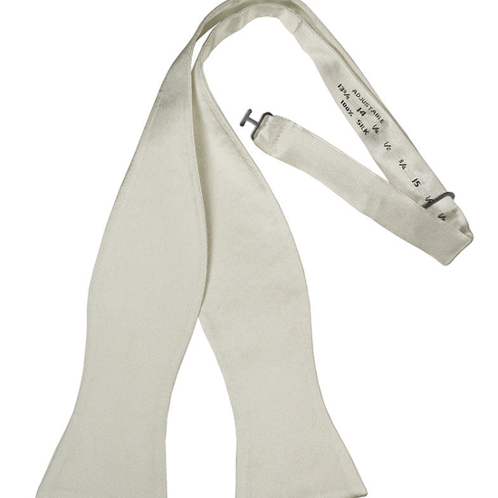 White Noble Silk Self-Tie Bow Tie