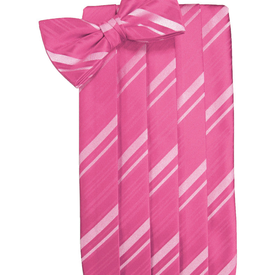 Bubblegum Striped Satin Cummerbund Set
