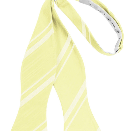 Canary Striped Satin Self-Tie Formal Bow Tie