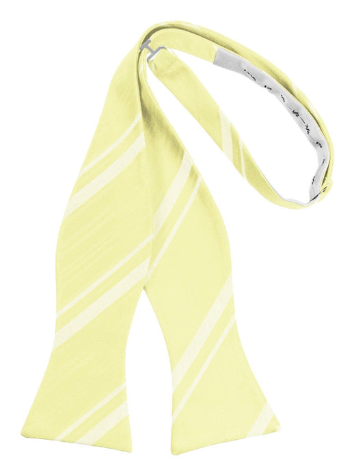 Canary Striped Satin Self-Tie Formal Bow Tie