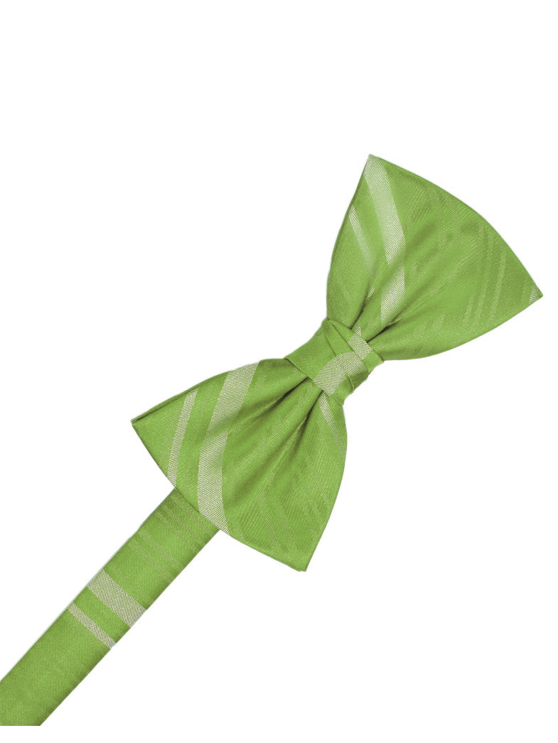 Clover Striped Satin Formal Bow Tie