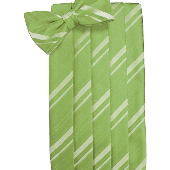 Clover Green Striped Satin Cummerbund Set