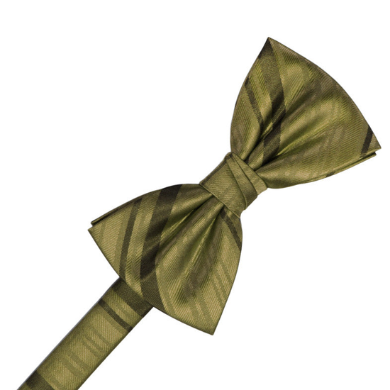 Fern Striped Satin Formal Bow Tie