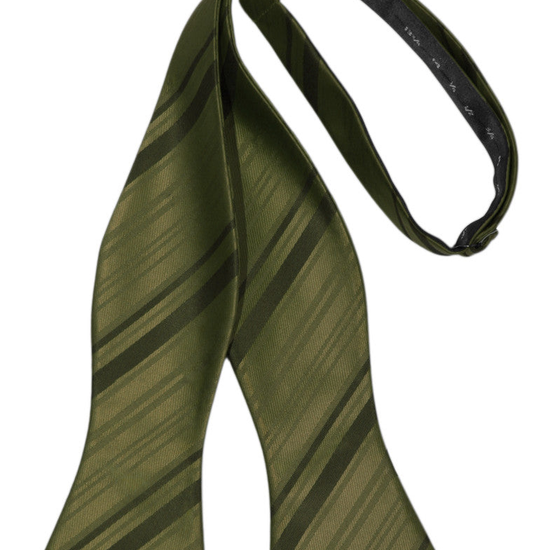 Fern Striped Satin Self-Tie Formal Bow Tie