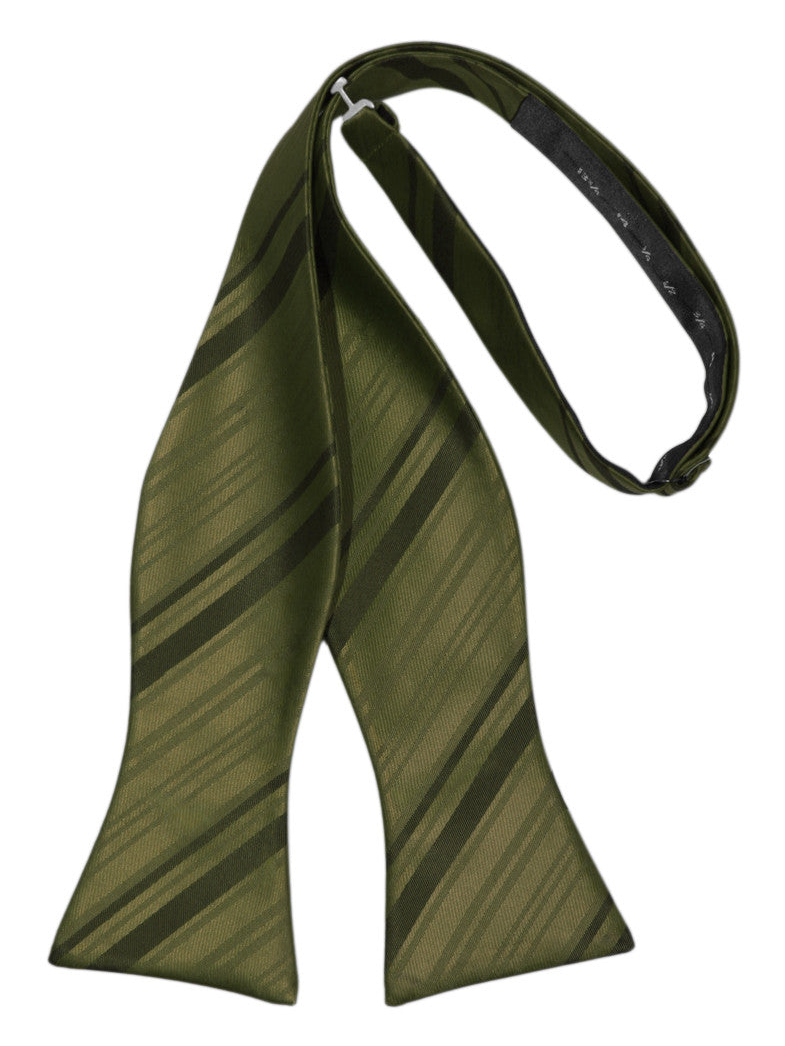 Fern Striped Satin Self-Tie Formal Bow Tie