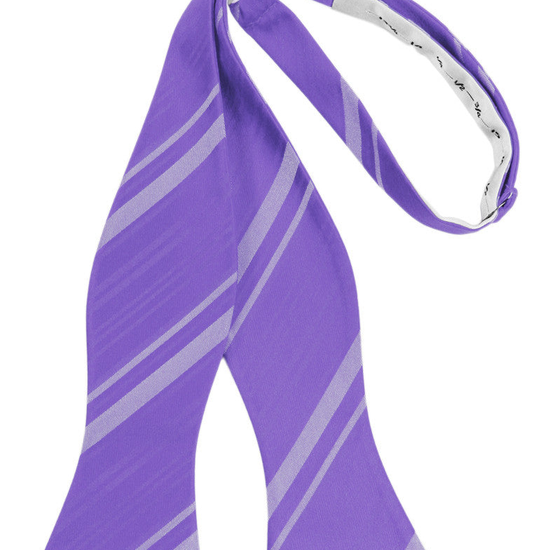 Freesia Striped Satin Self-Tie Formal Bow Tie
