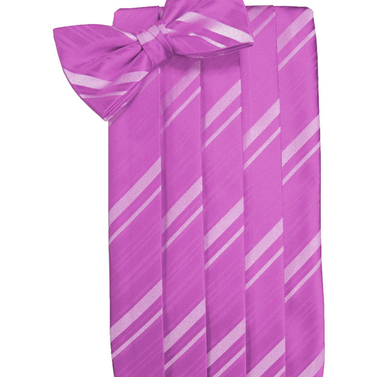 Fuchsia Striped Satin Cummerbund Set