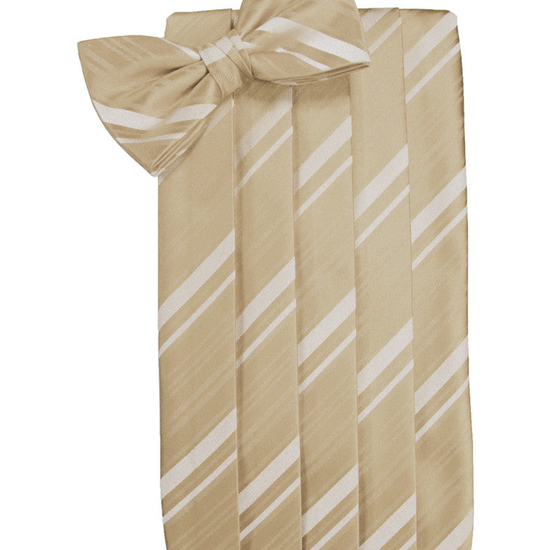 Golden Striped Satin Cummerbund Set