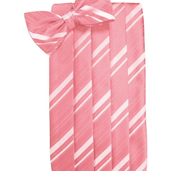 Guava Striped Satin Cummerbund Set