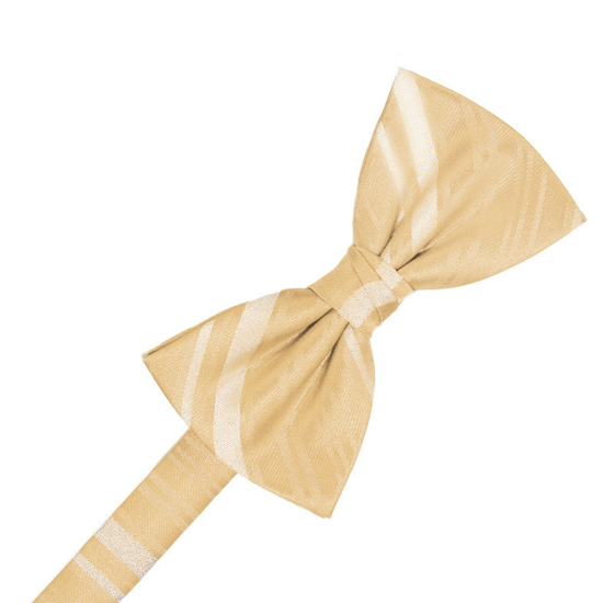 Harvest Maize Striped Satin Formal Bow Tie