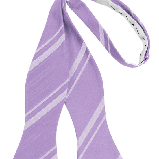 Heather Striped Satin Self-Tie Formal Bow Tie