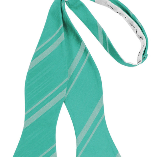 Mermaid Striped Satin Self-Tie Formal Bow Tie