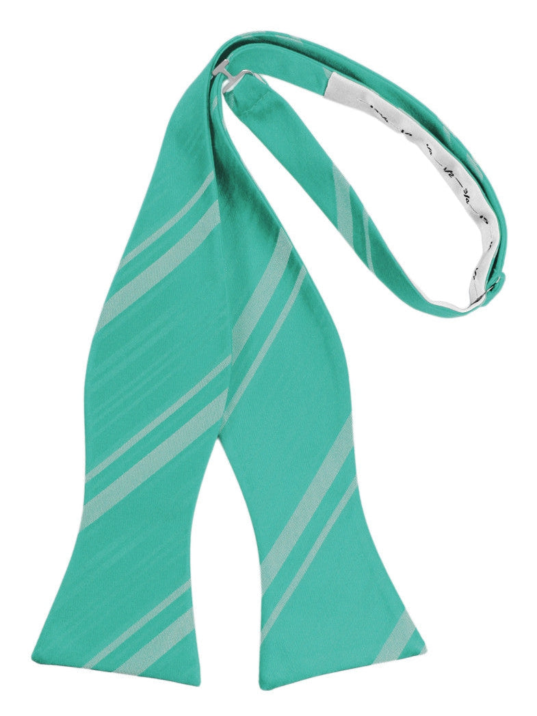Mermaid Striped Satin Self-Tie Formal Bow Tie