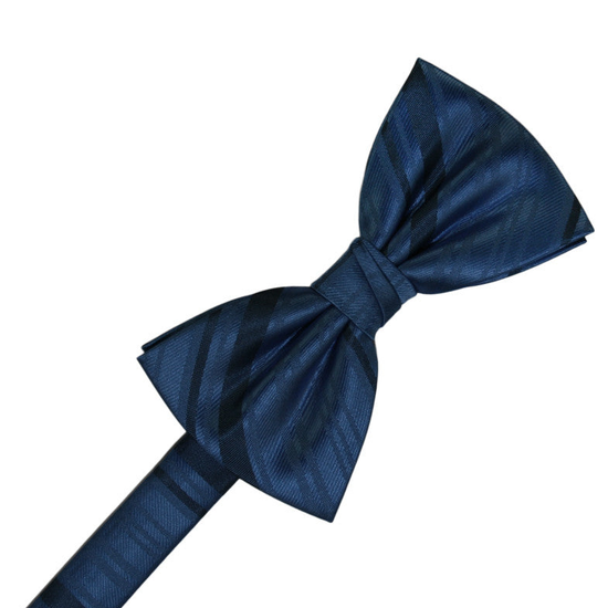 Peacock Striped Satin Formal Bow Tie