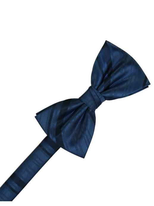 Peacock Striped Satin Formal Bow Tie