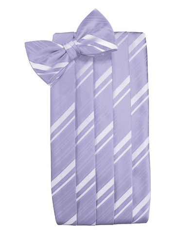 Periwinkle Striped Satin Cummerbund Set