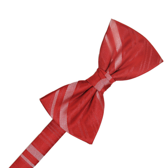 Persimmon Striped Satin Formal Bow Tie