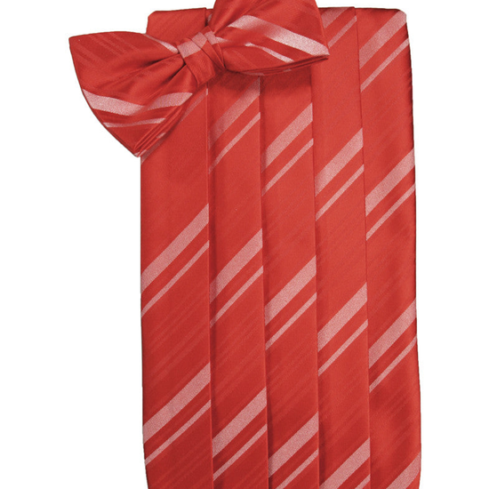 Persimmon Striped Satin Cummerbund Set