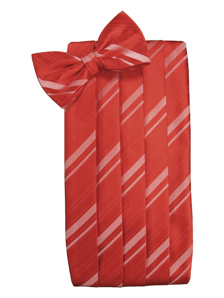 Persimmon Striped Satin Cummerbund Set