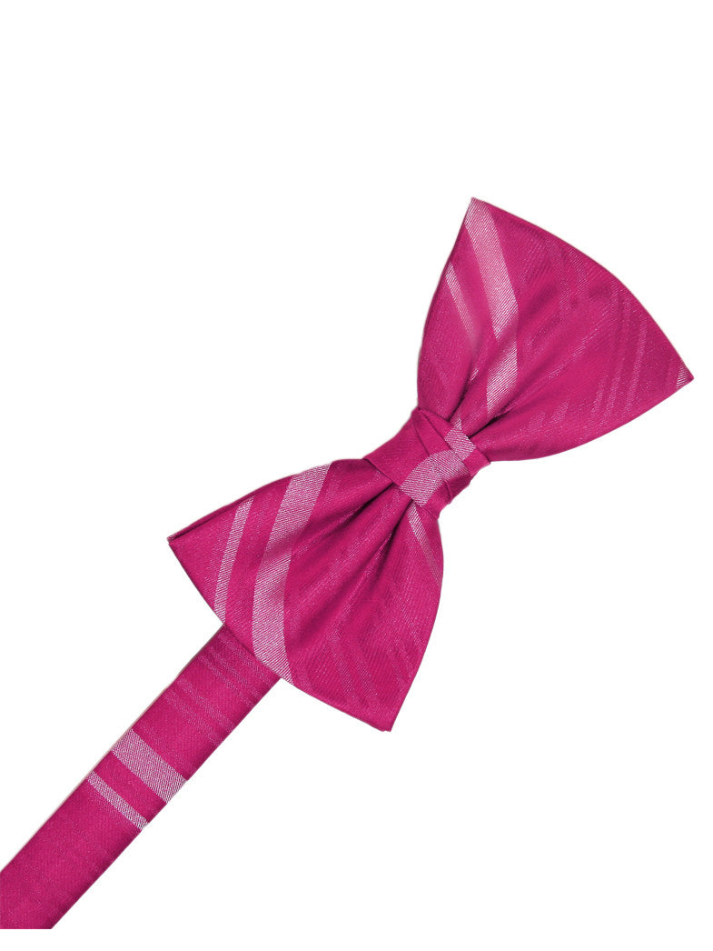 Watermelon Striped Satin Formal Bow Tie