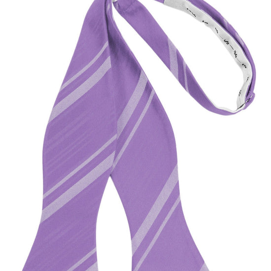 Wisteria Striped Satin Self-Tie Formal Bow Tie