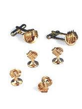 Gold Love Knots Cufflinks and Studs - Style #CP3