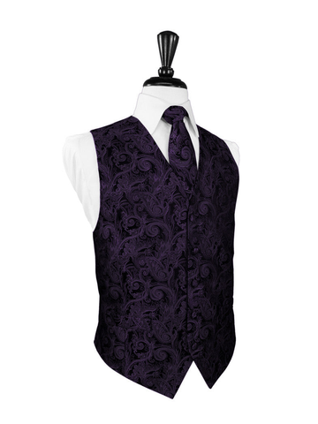 Berry Tapestry Tuxedo Vest