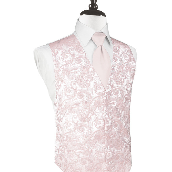 Blush Tapestry Tuxedo Vest