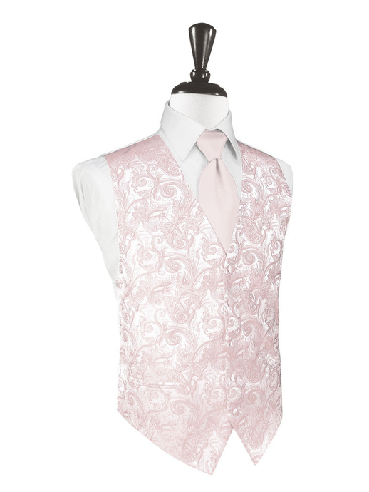 Blush Tapestry Tuxedo Vest