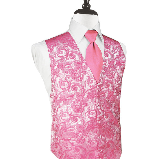 Bubblegum Tapestry Tuxedo Vest