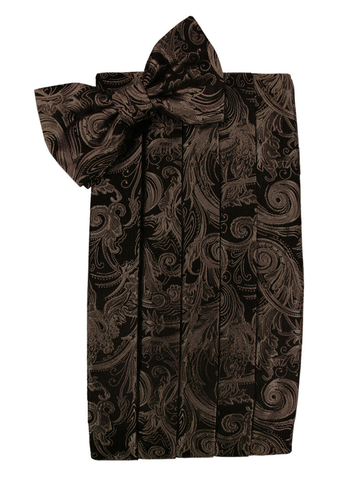 Chocolate Tapestry Style Cummerbund Set 