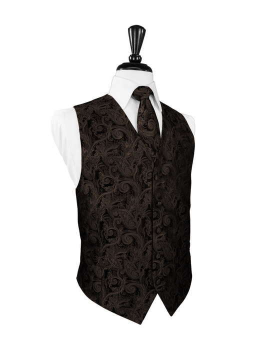 Chocolate Tapestry Tuxedo Vest