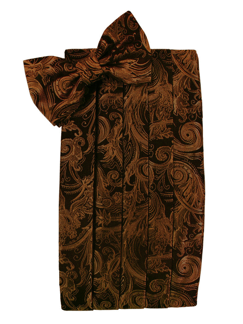 Cognac Tapestry Style Cummerbund Set