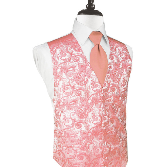 Coral Reef Tapestry Tuxedo Vest