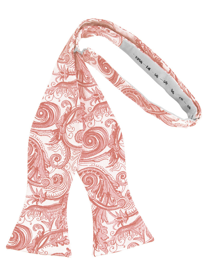 Coral Tapestry Self-Tie Formal Bow Tie