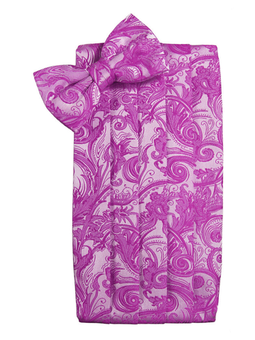Fuchsia Tapestry Style Cummerbund Set 